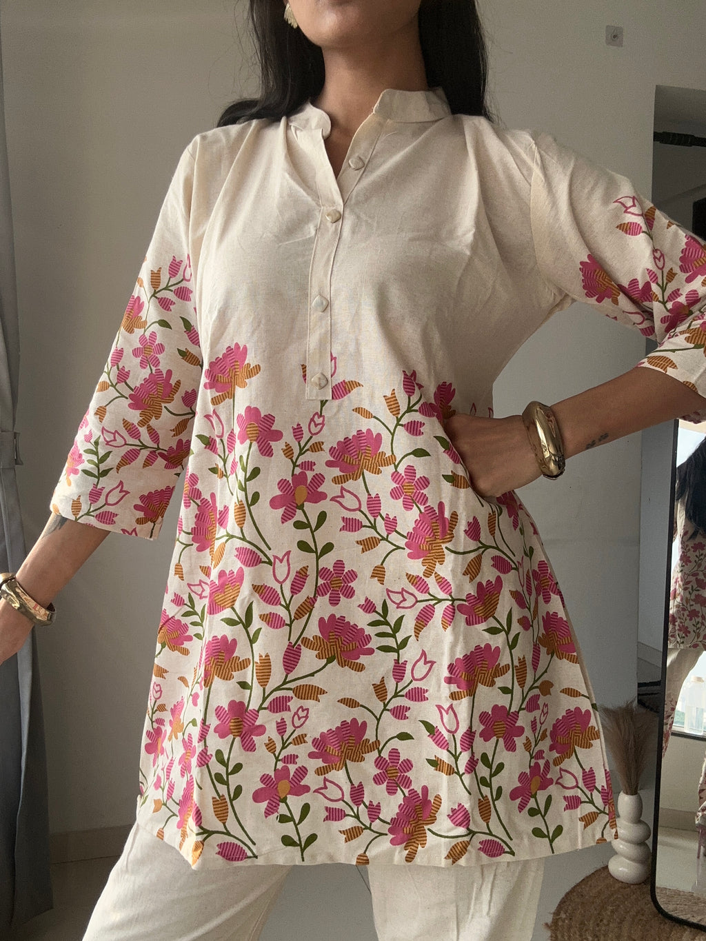 floral printed cotton co-ord set