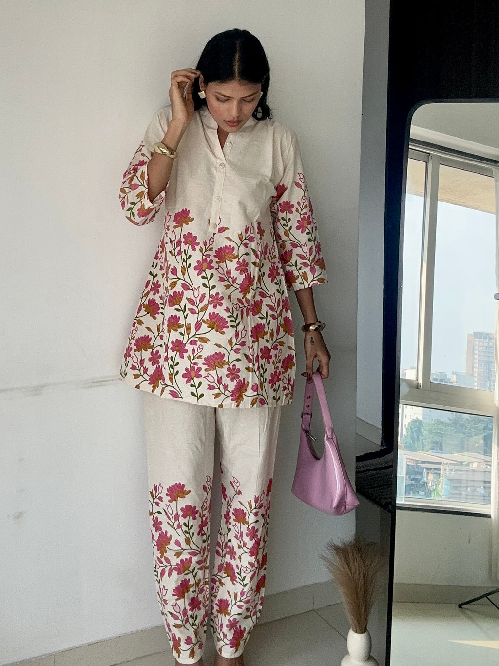 floral printed cotton co-ord set