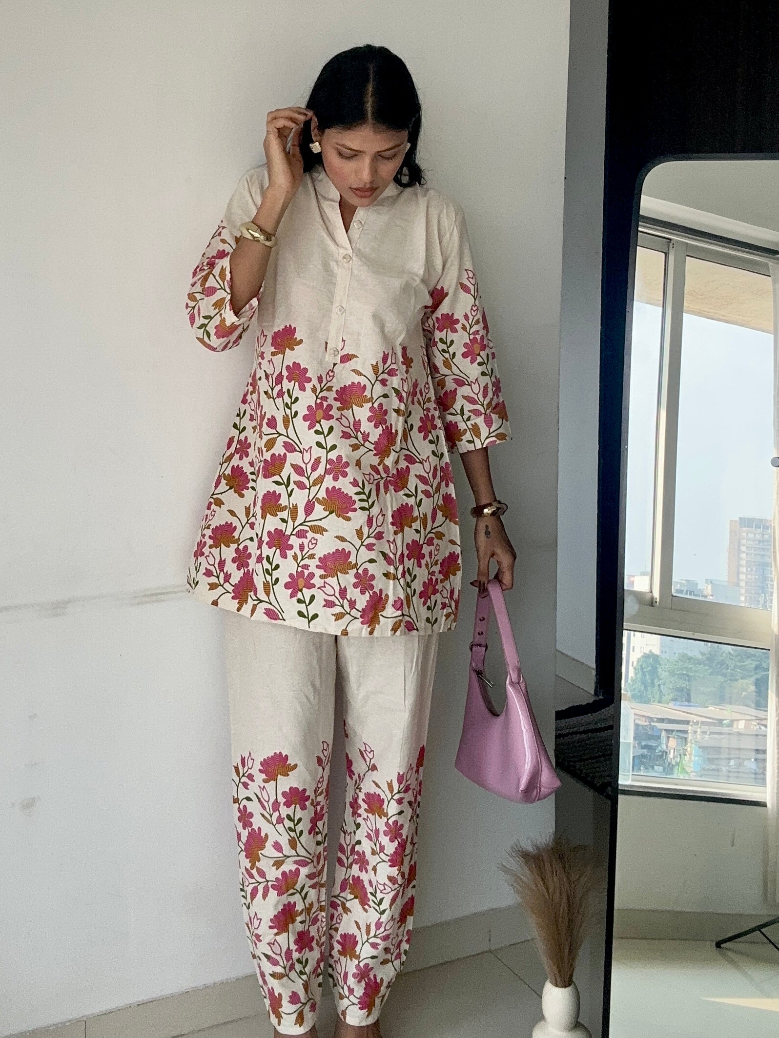 floral printed cotton co-ord set