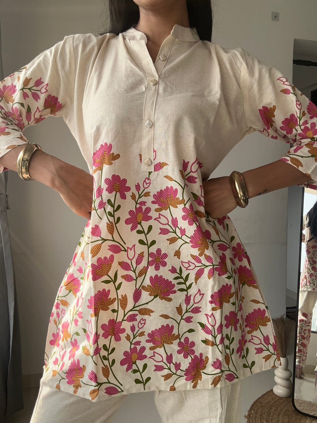 floral printed cotton co-ord set