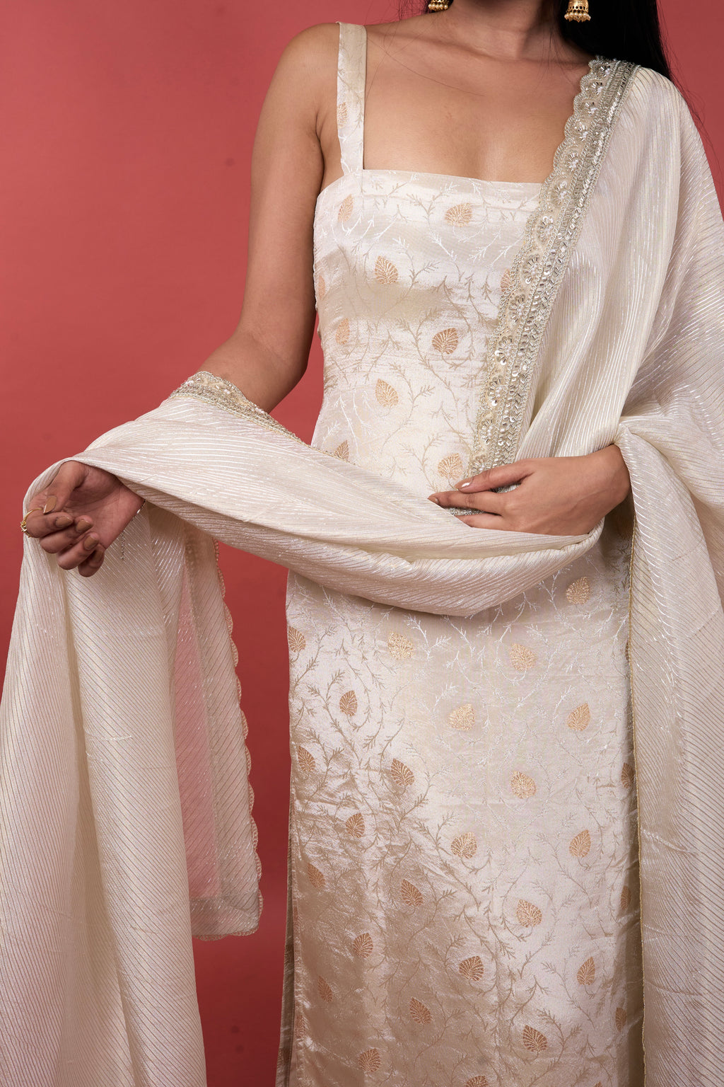 Royal Ivory Silk Suit Set